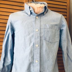 Blue Oxford Shirt Boys Size Medium-Old Navy